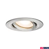 Kép 1/5 - Paulmann 93662 Nova fürdőszobai beépíthető lámpa, 93 mmx93 mm, kerek, spotkeret, billenthető, szálcsiszolt, GU5,3 / GU10 foglalat, IP65