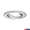 Kép 1/5 - Paulmann 93671 Nova Plus fürdőszobai beépíthető lámpa, 93 mmx93 mm, kerek, billenthető, fényerőszabályozható, szálcsiszolt, 4000K természetes fehér, GU10 foglalat, 470 lm, IP65