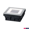 Kép 1/5 - Paulmann 93774 Cube kültéri beépíthető lámpa, négyzet, szolár, szálcsiszolt, 2700K melegfehér, beépített LED, 3,6 lm, IP67