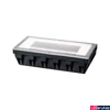 Kép 1/5 - Paulmann 93775 Box kültéri beépíthető lámpa, négyzet, szolár, szálcsiszolt, 2700K melegfehér, beépített LED, 7,5 lm, IP67