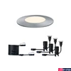 Kép 1/5 - Paulmann 93949 Plug&Shine Floor Mini padlóba építhető lámpa, 3 db-os készlet 5 m vezetékkel, 24V, 7,5W, 3000K, 50 lm, ezüst, 95°, IP65