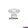 Kép 1/6 - Paulmann 94302 Nova Mini beépíthető lámpa, kerek, fix, króm, 2700K melegfehér, Coin foglalat, 310 lm, IP44