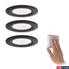 Kép 1/5 - Paulmann 94474 Nova beépíthető lámpa, kerek, 3db-os szett, fix, 3-step-dimming, fekete, 2700K melegfehér, 3x Coin foglalat, 460 lm, IP44