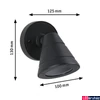 Kép 1/9 - Paulmann 94734 Outdoor Trian kültéri fali lámpa, antracit, IP44
