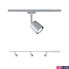 Kép 1/4 - Paulmann 95462 URail Cover sínrendszer szett, 3 db sínre szerelhető spotlámpával, 230V, GU10 foglalattal, 1,2m,  króm, fényerőszabályozható