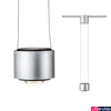 Kép 1/5 - Paulmann 95520 URail Aldan sínre szerelhető függesztett lámpa, kör, beépített LED, 8,5W, 820 lm, 2700K melegfehér, matt króm/fekete, fényerőszabályozható