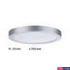 Kép 2/6 - Paulmann 71023 LED Panel Abia mennyezeti lámpa, króm, 4000K természetes fehér, 2.200 lm, IP20