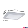 Kép 2/6 - Paulmann 71024 LED Panel Abia mennyezeti lámpa, króm, 4000K természetes fehér, 2.000 lm, IP20