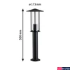 Kép 2/8 - Paulmann 94737 Outdoor Bollard kültéri kültéri állólámpa, fekete, 2200K ultra-melegfehér, E27 foglalat, 420 lm, IP44