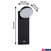 Kép 2/8 - Paulmann 94739 Outdoor Puka kültéri fali lámpa, antracit, 3000K melegfehér, 460 lm, IP44
