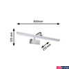 Kép 2/5 - Paulmann 95573 LED Picture Renan fali lámpa, szálcsiszolt, 3000K melegfehér, 880 lm, IP20