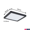 Kép 3/7 - Paulmann 71000 LED Panel Atria Shine mennyezeti lámpa, fekete, 3000K melegfehér, 900 lm, IP20