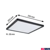 Kép 3/7 - Paulmann 71001 LED Panel Atria Shine mennyezeti lámpa, fekete, 3000K melegfehér, 1.600 lm, IP20