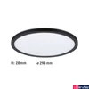 Kép 3/7 - Paulmann 71012 LED Panel Atria Shine mennyezeti lámpa, fekete, 4000K természetes fehér, 1.600 lm, IP20