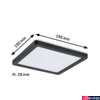 Kép 3/7 - Paulmann 71014 LED Panel Atria Shine mennyezeti lámpa, fekete, 4000K természetes fehér, 900 lm, IP20