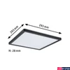 Kép 3/7 - Paulmann 71015 LED Panel Atria Shine mennyezeti lámpa, fekete, 4000K természetes fehér, 1.600 lm, IP20