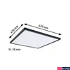 Kép 3/7 - Paulmann 71016 LED Panel Atria Shine mennyezeti lámpa, fekete, 4000K természetes fehér, 2.200 lm, IP20