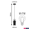Kép 3/10 - Paulmann 79766 Neordic Lavea függeszték, fekete, E27 foglalat, IP20