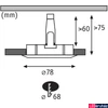 Kép 2/5 - Paulmann 92983 Nova fürdőszobai beépíthető lámpa, kerek, 3db-os szett, fix, 3-step-dimming, szálcsiszolt, 3x GU10 foglalat, 450 lm, IP44