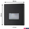 Kép 3/7 - Paulmann 93094 LED Recessed Edge Quadro beépíthető lámpa, kerek, fekete, 2700K melegfehér, 50 lm