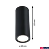 Kép 3/6 - Paulmann 93107 LED Ceiling Barerel mennyezeti lámpa, fekete, 2700K melegfehér, 470 lm, IP20