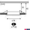 Kép 2/5 - Paulmann 93494 Nova fürdőszobai beépíthető lámpa, kerek, 3db-os szett, fix, 3-step-dimming, szálcsiszolt, 2700K melegfehér, 3x Coin foglalat, 460 lm, IP44