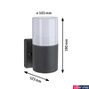 Kép 3/8 - Paulmann 94649 Outdoor Wall Luminaire kültéri fali lámpa, szürke, E27 foglalat, IP44