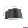 Kép 3/7 - Paulmann 94713 Outdoor Capea kültéri fali lámpa, antracit, 2200K ultra-melegfehér, 550 lm, IP44