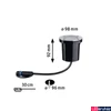 Kép 3/9 - Paulmann 94716 Plug&Shine kültéri beépíthető lámpa, négyzet, antracit, 2200K ultra-melegfehér, 180 lm, IP67