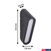 Kép 3/9 - Paulmann 94733 Outdoor Cliff kültéri fali lámpa, antracit, 3000K melegfehér, 300 lm, IP44