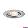 Kép 3/5 - Paulmann 92972 Nova Mini beépíthető lámpa, kerek, fényerőszabályozható, billenthető, szálcsiszolt, 2700K melegfehér, Coin foglalat, 300 lm, IP23