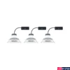 Kép 4/6 - Paulmann 93678 beépíthető lámpa, 84 mmx84 mm, négyzet, 3db-os szett, billenthető, fényerőszabályozható, fehér, 2700K melegfehér, 3x Coin foglalat, 425 lm, IP23