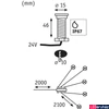 Kép 3/5 - Paulmann 93694 Plug&Shine MicroPen II padlóba építhető lámpa, 5 db-os szett, 5m vezetékkel, 24V, 2,1W, 3000K, 1,8 lm, ezüst, 22°, IP65