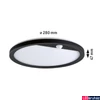Kép 4/11 - Paulmann 94664 Outdoor Lamina Panel kültéri mennyezeti lámpa, fekete, 3000K melegfehér, 1.200 lm, IP44