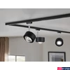 Kép 3/5 - Paulmann 96927 URail Aldan sínre szerelhető LED spotlámpa, beépített LED, 9W, 480 lm, 2700K melegfehér, matt króm/fekete, fényerőszabályozható