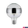 Kép 4/5 - Paulmann 28681 Design fényforrás, tükörgyűrű effekt, ezüst, fényerőszabályozható, ezüst, 2700K melegfehér, E27 foglalat, 640 lm