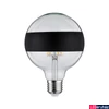 Kép 4/5 - Paulmann 28682 Design fényforrás, tükörgyűrű effekt, matt fekete, fényerőszabályozható, fekete, 2700K melegfehér, E27 foglalat, 640 lm