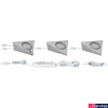 Kép 5/6 - Paulmann 93572 Triangle Sensor pultvilágítás, beépített szenzorral, szálcsiszolt, 2700K melegfehér, beépített LED, 170 lm