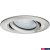 Kép 5/5 - Paulmann 93671 Nova Plus fürdőszobai beépíthető lámpa, 93 mmx93 mm, kerek, billenthető, fényerőszabályozható, szálcsiszolt, 4000K természetes fehér, GU10 foglalat, 470 lm, IP65