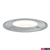 Kép 4/5 - Paulmann 93992 Floor kültéri beépíthető lámpa, 108 mmx108 mm, kerek, talajba süllyeszthető, szálcsiszolt, 3000K melegfehér, GU10 foglalat, 230 lm, IP67