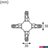 Kép 2/3 - Paulmann 97657 URail "X" alakú áramvezető összekötő elem, matt króm