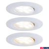 Kép 4/5 - Paulmann 99935 Calla fürdőszobai beépíthető lámpa, kerek, 3db-os csomag, billenthető, White Switch, fehér, 3000K-6500K változtatható, beépített LED, 550 lm, IP65