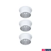 Kép 6/9 - Paulmann 93385 LED Recessed Gil Coin beépíthető lámpa, 68 mmx68 mm, kerek, szálcsiszolt, 2700K melegfehér, 3x Coin foglalat, 470 lm, IP44