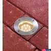 Kép 5/5 - Paulmann 93788 Floor kültéri beépíthető lámpa, kerek, talajba süllyeszthető, szálcsiszolt, 2700K melegfehér, beépített LED, 30 lm, IP67