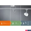 Kép 5/5 - Paulmann 97602 URail Globe sínes lámpa, 230V, E14 foglalat, max 20W, króm/opál, 20 cm átmérő