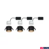 Kép 7/9 - Paulmann 93379 LED Recessed Gil Coin beépíthető lámpa, 68 mmx68 mm, kerek, arany, 2700K melegfehér, 3x Coin foglalat, 470 lm, IP44