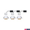 Kép 7/9 - Paulmann 93381 LED Recessed Gil Coin beépíthető lámpa, 68 mmx68 mm, kerek, arany, 2700K melegfehér, 3x Coin foglalat, 470 lm, IP44