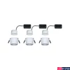 Kép 7/9 - Paulmann 93385 LED Recessed Gil Coin beépíthető lámpa, 68 mmx68 mm, kerek, szálcsiszolt, 2700K melegfehér, 3x Coin foglalat, 470 lm, IP44