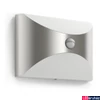 Kép 1/3 - Philips Herb IR kültéri falra szerelhető mozgásérzékelős LED lámpa, inox, 1x6W, 2700K melegfehér, 172994716