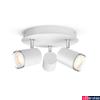 Kép 1/4 - Philips Hue Adore fehér fürdőszobai mennyezeti spotlámpa, 3 spotfejjel, White Ambiance, 3x5W, 1050lm, 2200-6500K változtatható fehér, 3xGU10 LED fényforrás, IP44 + DimSwitch, 8719514340916